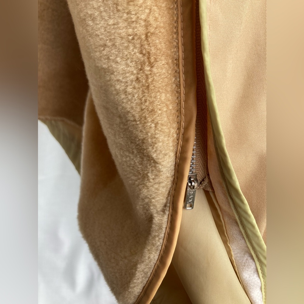 Vintage Sears All-Weather Coat w/ Faux Fur Lining, Tan, Women’s Size 16 - Picture 9 of 14